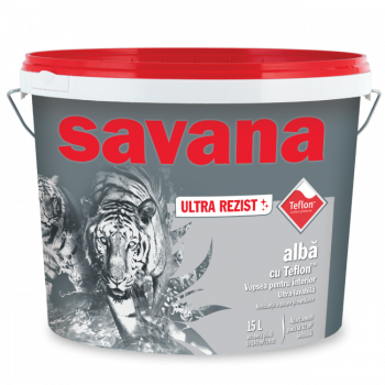 Savana Ultra Rezist Vopsea Ultralavabila Superalba Interior 15L